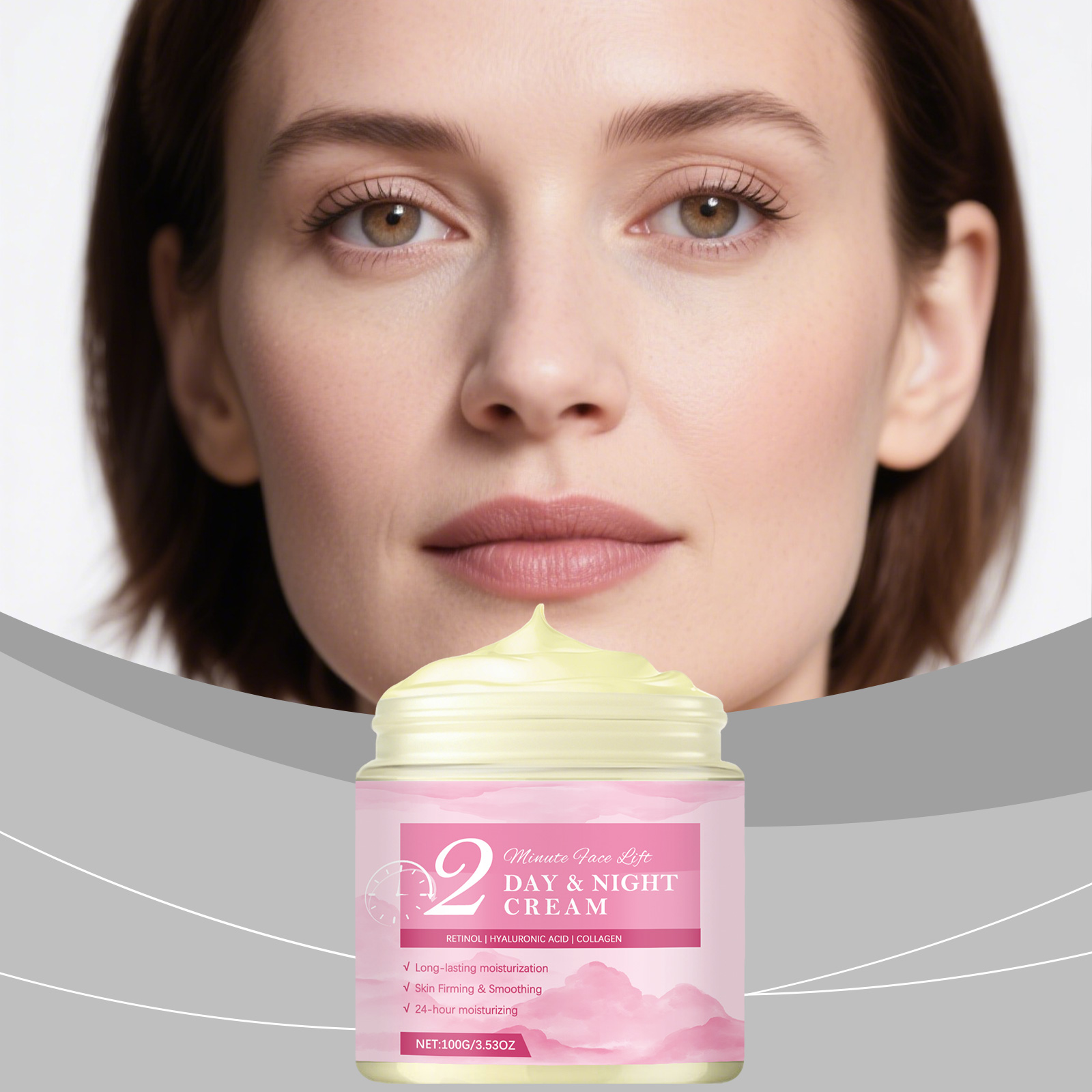 Retinol Cream Daily Moisturizing Hydrating Nourishing Softening Locking Light Texture Smooth Facial Skin Care