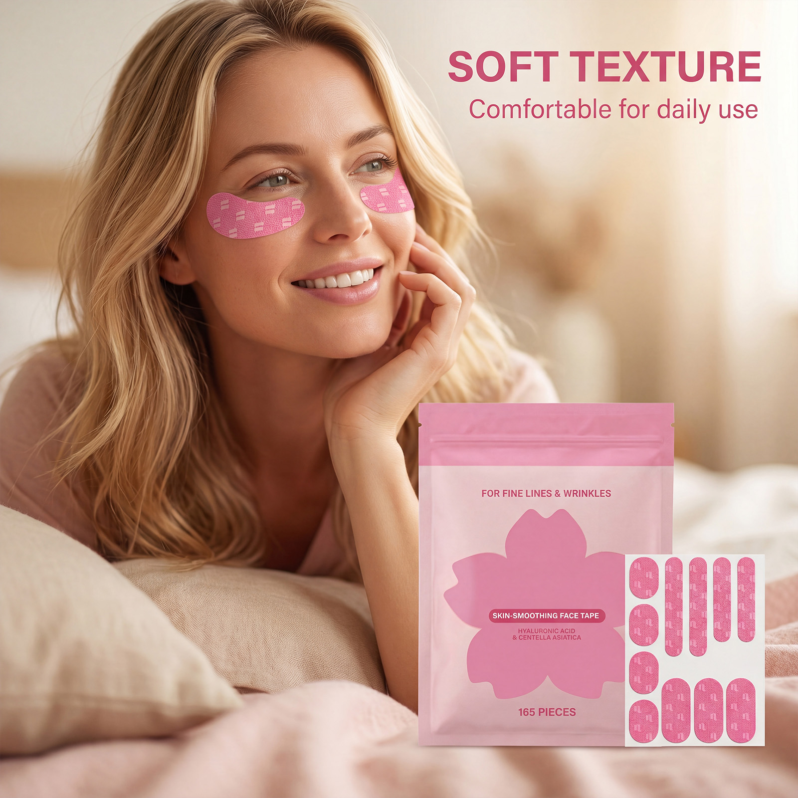 Facial Patch Soft Moisture Lock Light Breathable Firm Adhere Long Last Hydrate Eye Face Dual Use