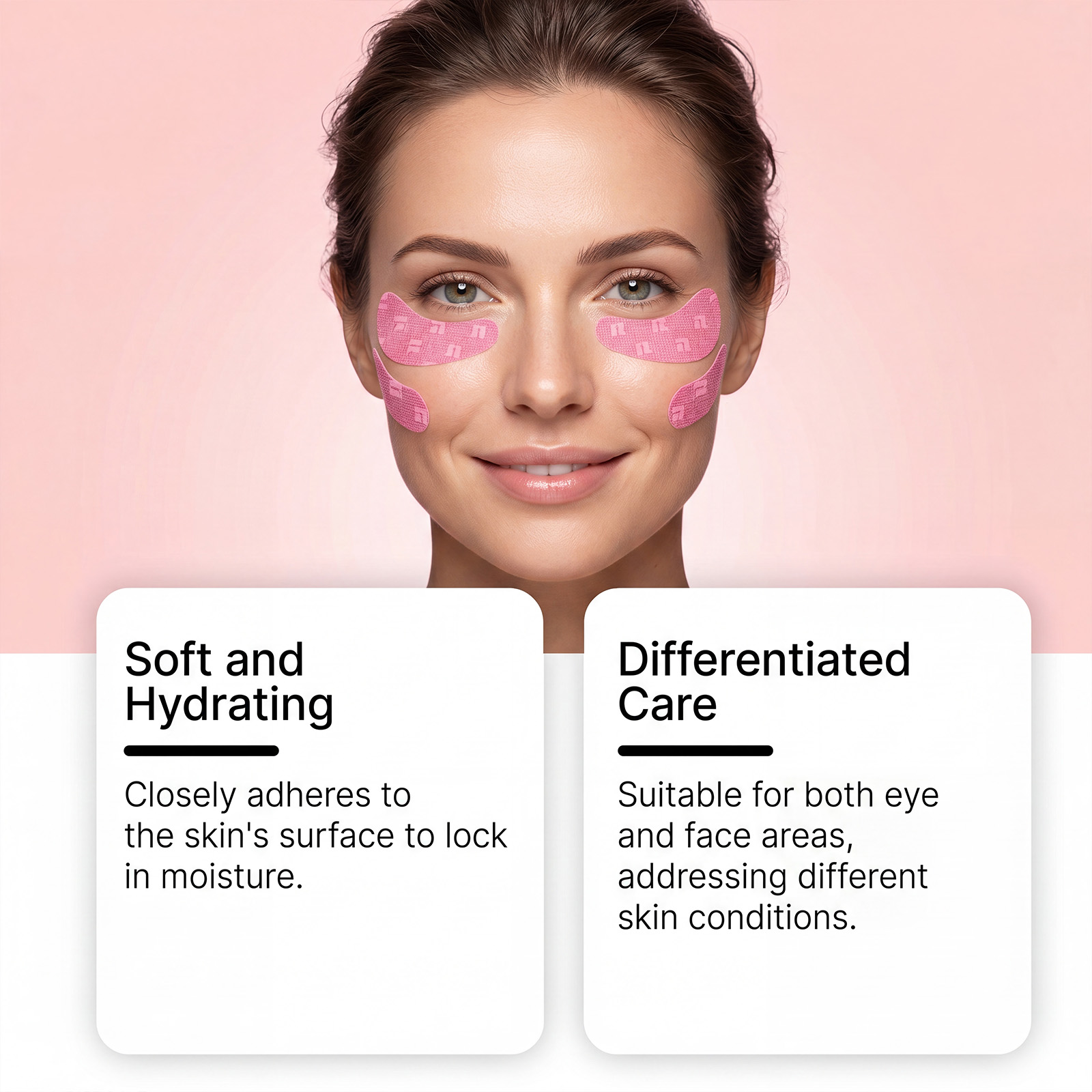 Facial Patch Soft Moisture Lock Light Breathable Firm Adhere Long Last Hydrate Eye Face Dual Use
