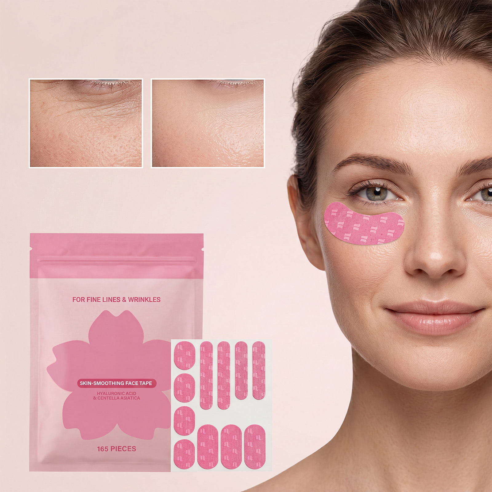 Facial Patch Soft Moisture Lock Light Breathable Firm Adhere Long Last Hydrate Eye Face Dual Use