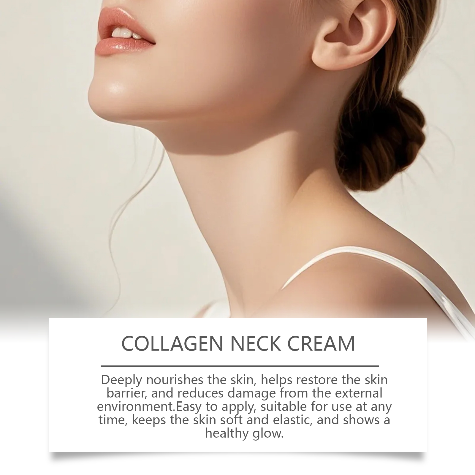Moisturizing Neck Cream Daily Mild Care Hydrate Soft Light Easy Spread Roller Skin Lotion