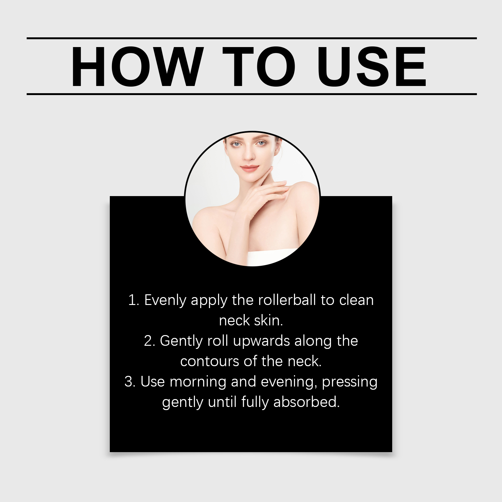 Moisturizing Neck Cream Daily Mild Care Hydrate Soft Light Easy Spread Roller Skin Lotion