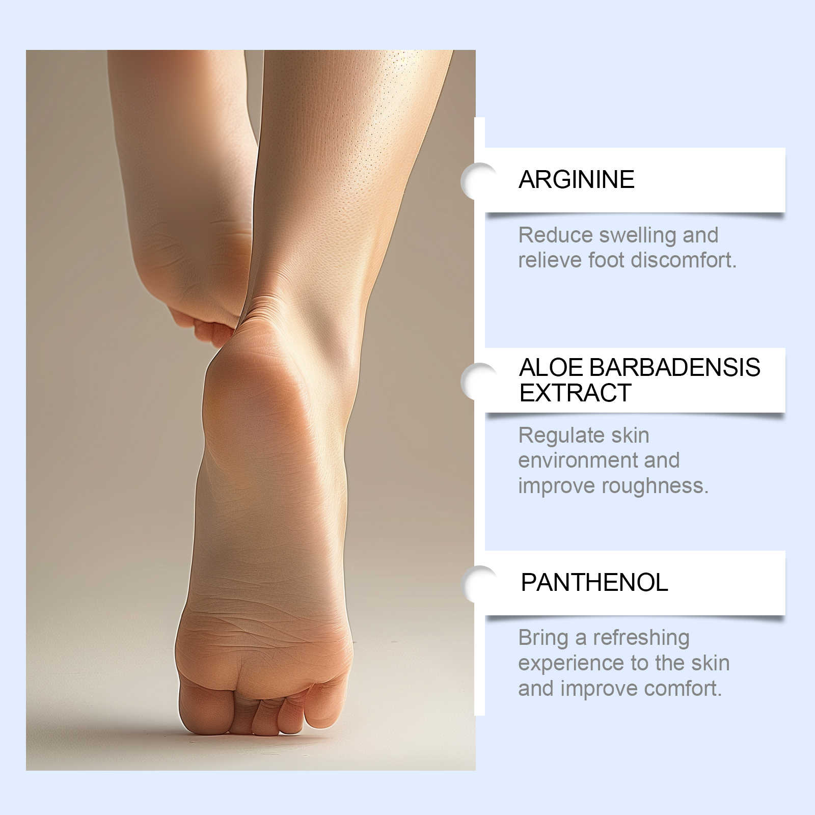 Foot Care Cream Gentle Light Texture Skin Fresh Soft Smooth Comfort Daily Apply For Foot Treatment