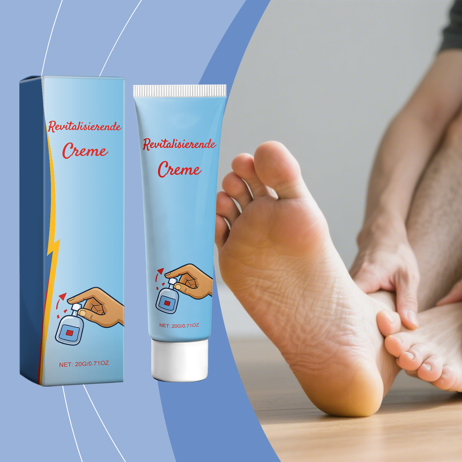 Foot Care Cream Gentle Light Texture Skin Fresh Soft Smooth Comfort Daily Apply For Foot Treatment