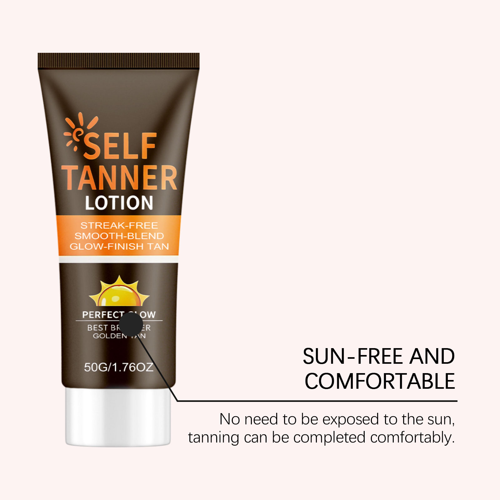 Brightening Tanning Lotion Light Smooth Texture Easy Application Summer Outdoor Natural Wheat Skin