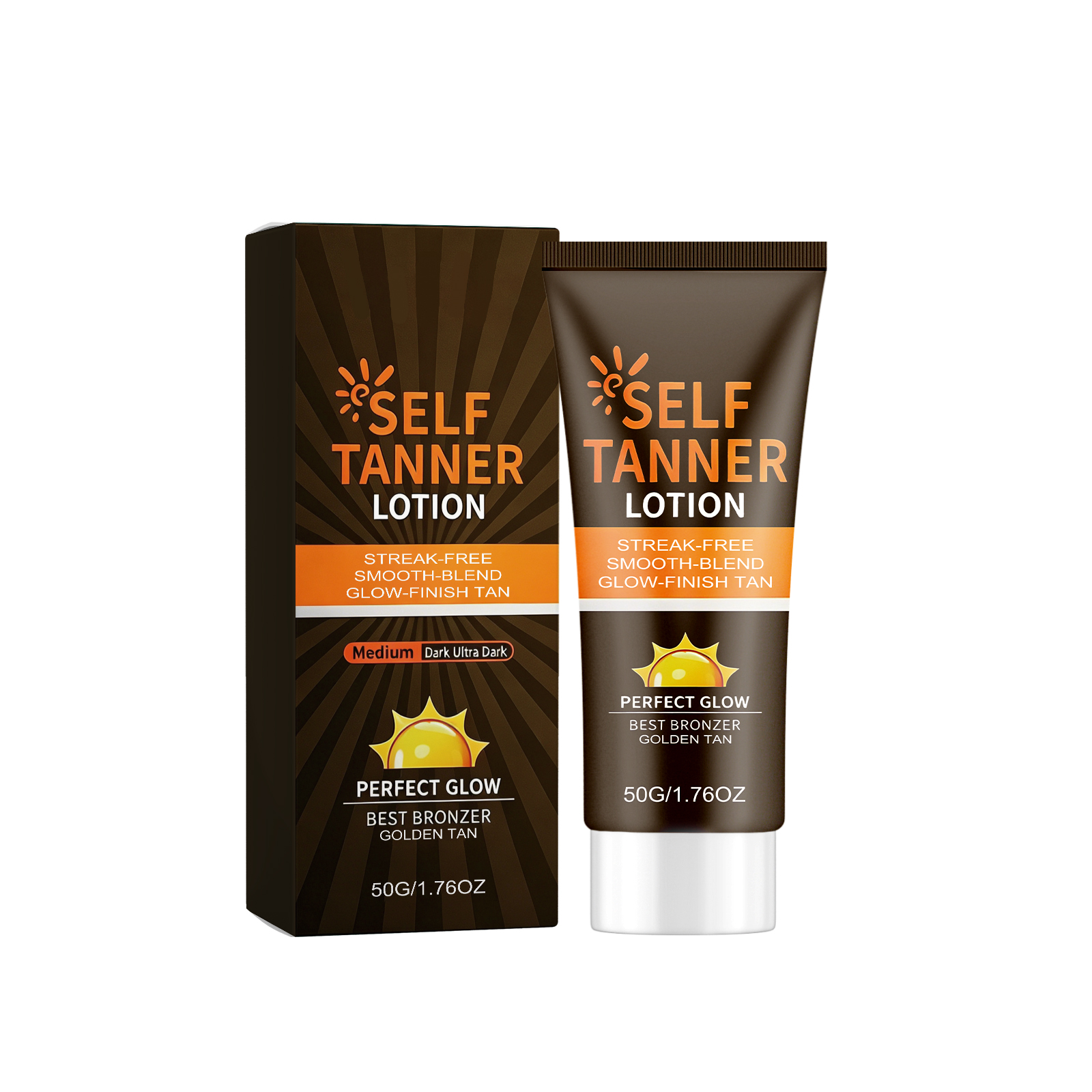 Brightening Tanning Lotion Light Smooth Texture Easy Application Summer Outdoor Natural Wheat Skin