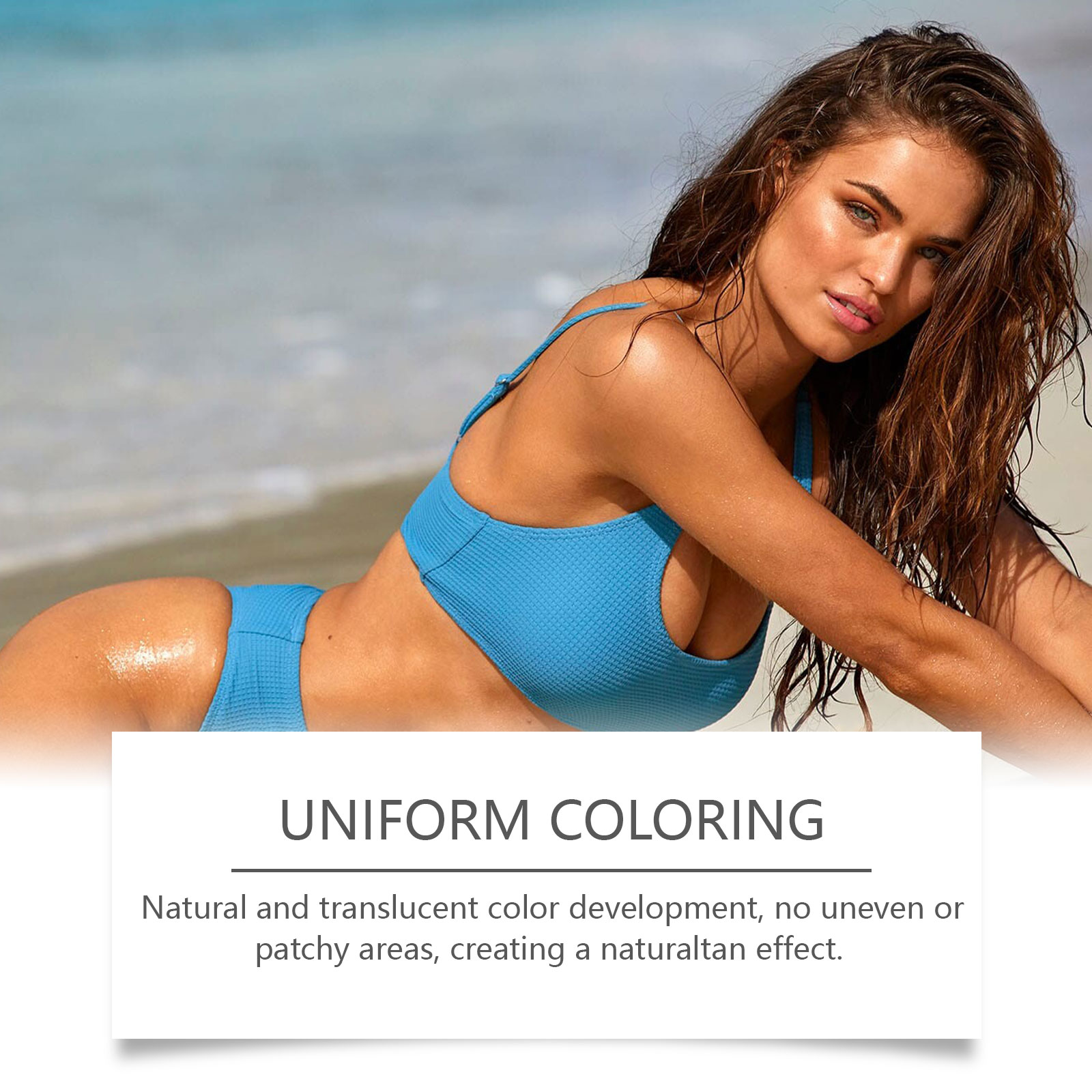Brightening Tanning Lotion Light Smooth Texture Easy Application Summer Outdoor Natural Wheat Skin