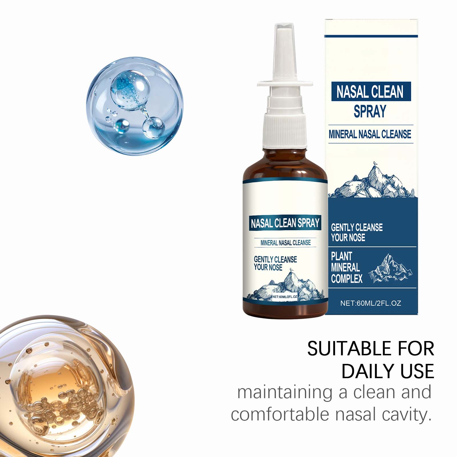 Nose Gentle Cleansing Spray Mild Ingredients Daily Nourishing Care Nasal Comfort Nursing Spray