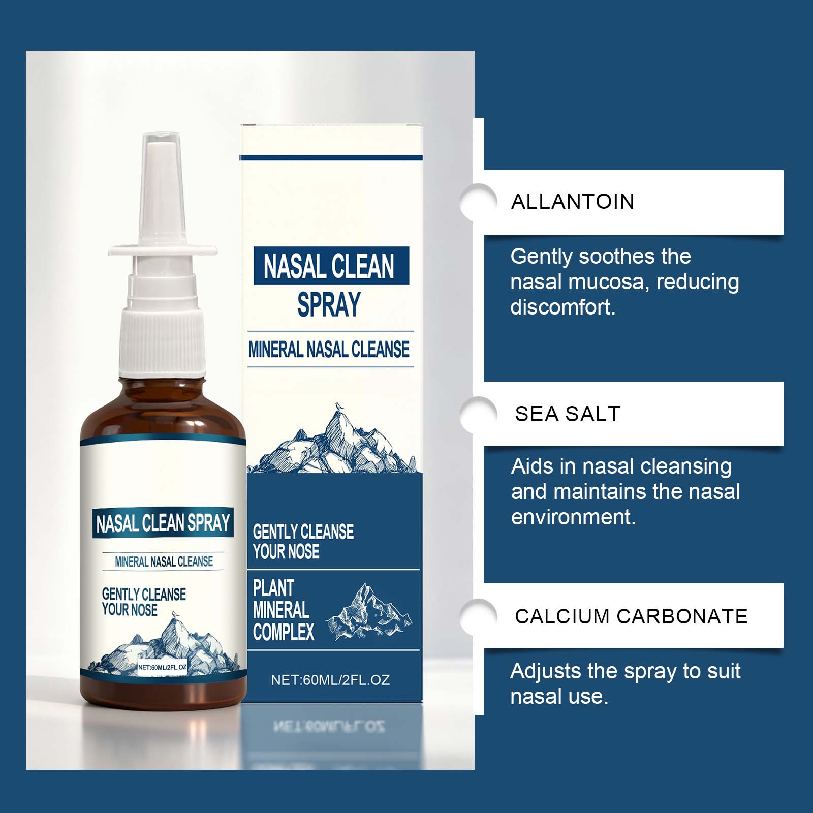Nose Gentle Cleansing Spray Mild Ingredients Daily Nourishing Care Nasal Comfort Nursing Spray