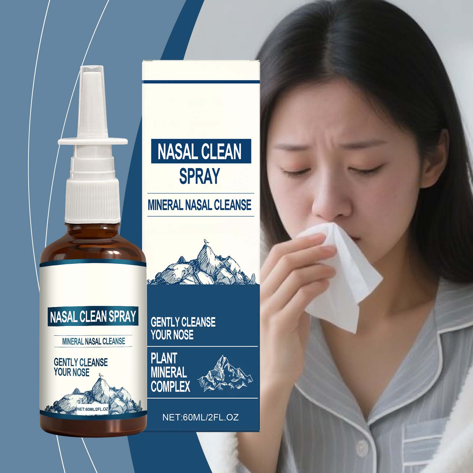 Nose Gentle Cleansing Spray Mild Ingredients Daily Nourishing Care Nasal Comfort Nursing Spray