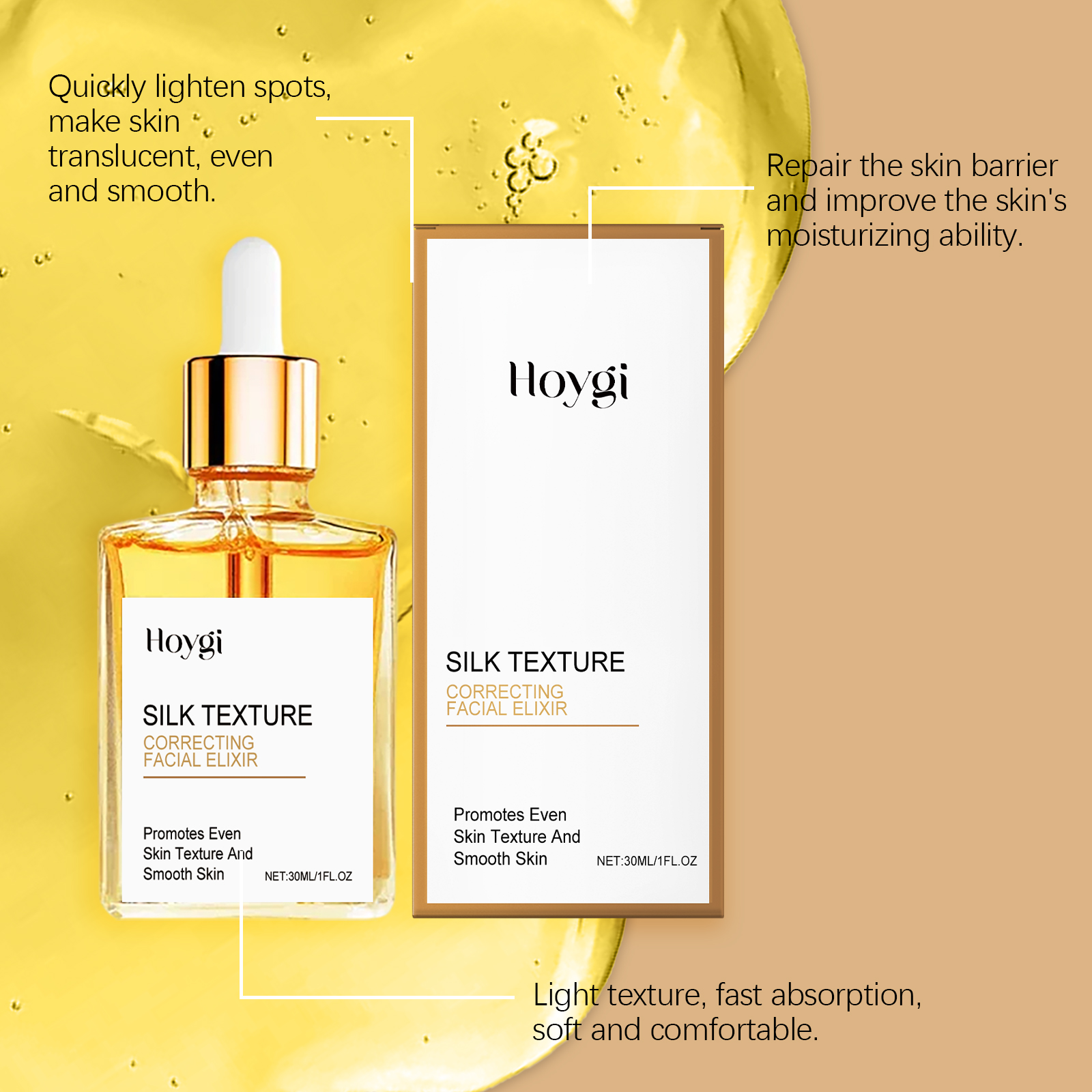 Brightening Serum Fades Facial Fine Lines Imperfections Brightens Moisturizes Balances Oil Minimizes Pores