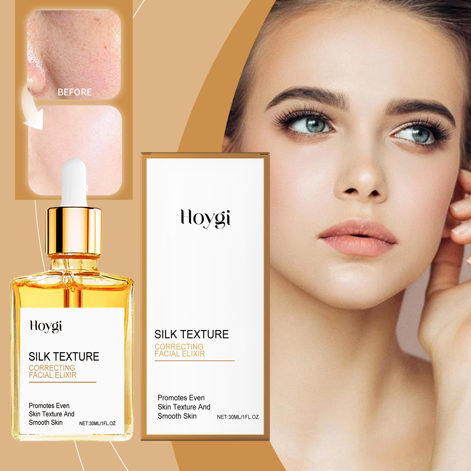 Brightening Serum Fades Facial Fine Lines Imperfections Brightens Moisturizes Balances Oil Minimizes Pores