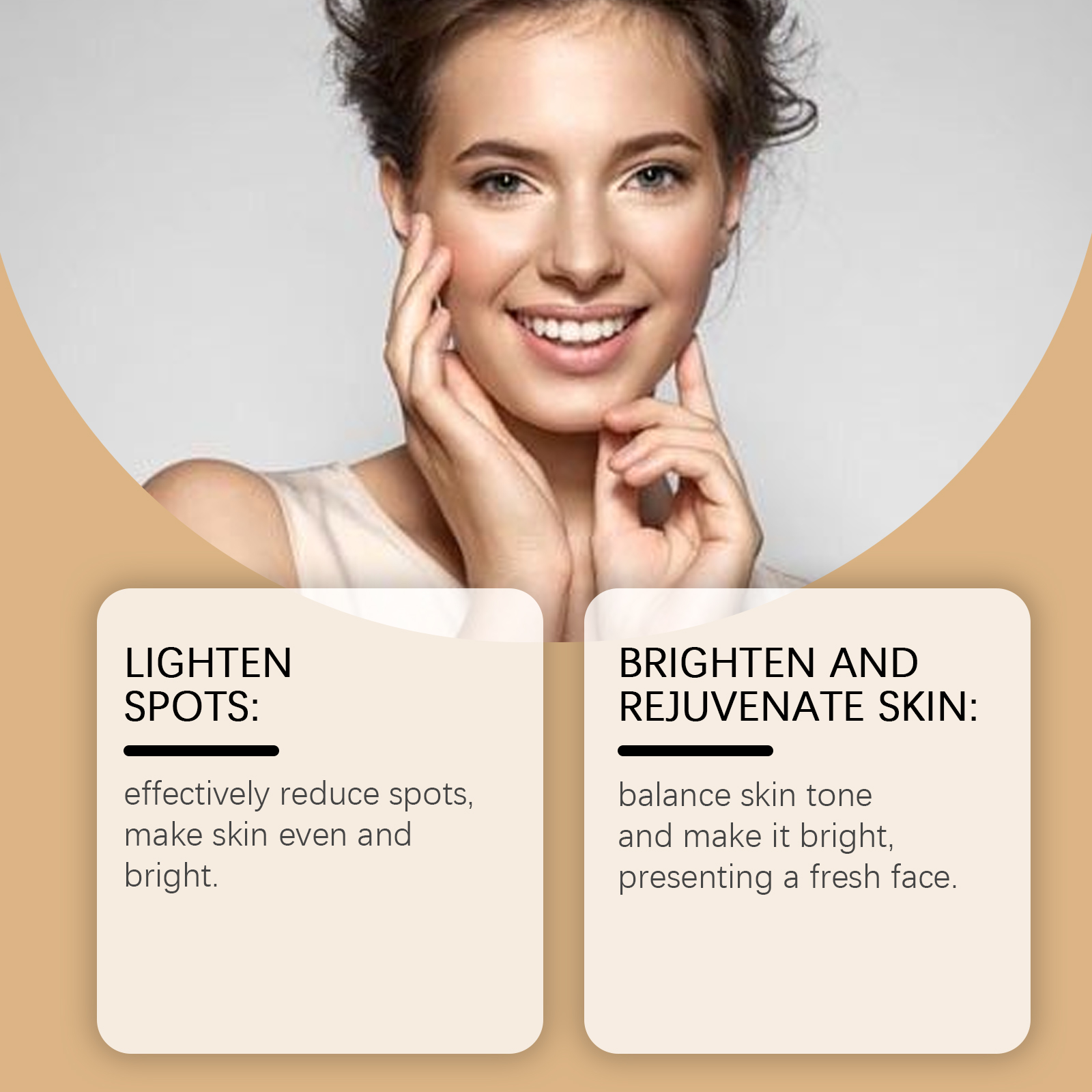 Brightening Serum Fades Facial Fine Lines Imperfections Brightens Moisturizes Balances Oil Minimizes Pores