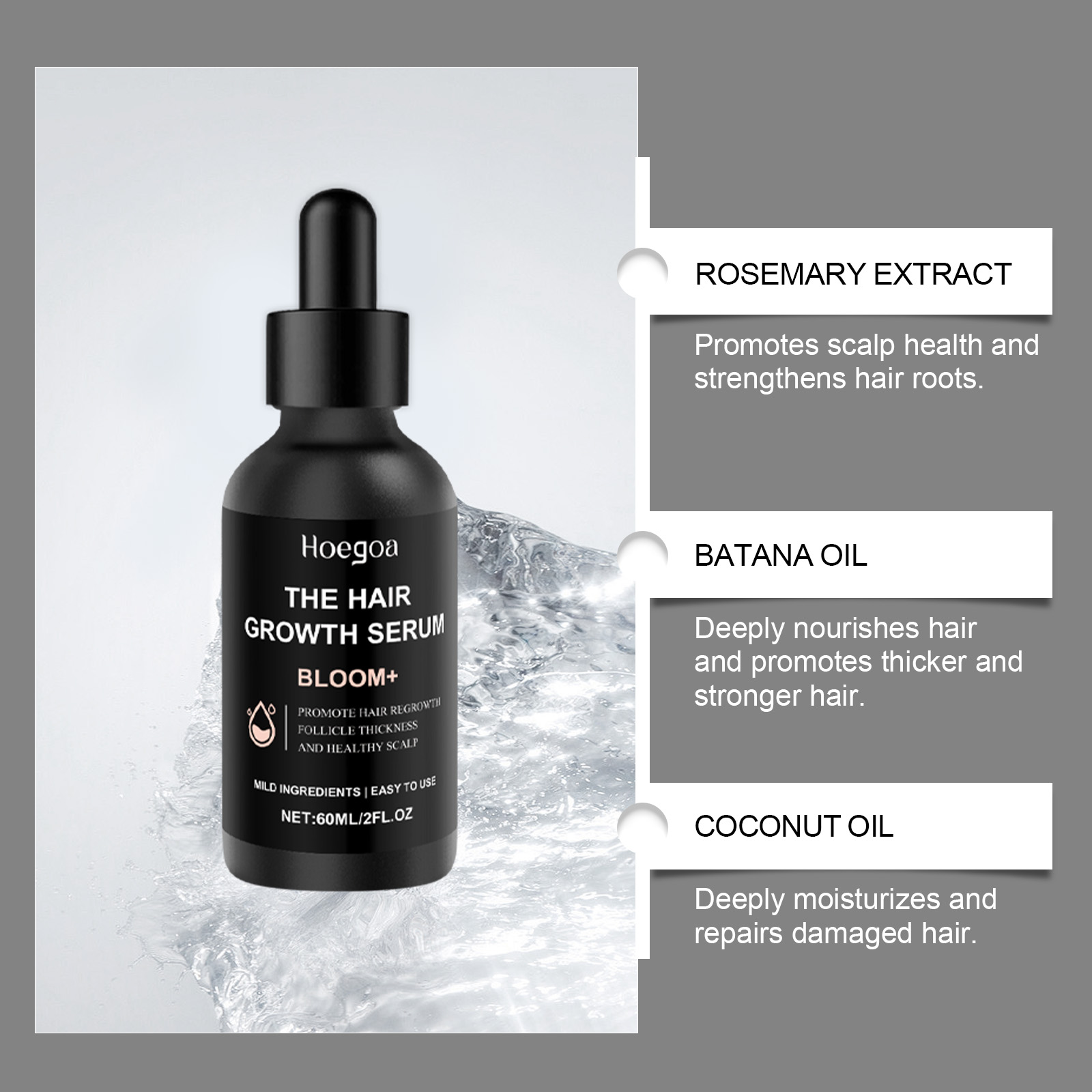 Hair Care Essence Nourishes Hair Follicles Improves Hair Texture Moisturizes Scalp Revitalizes Shiny Tresses