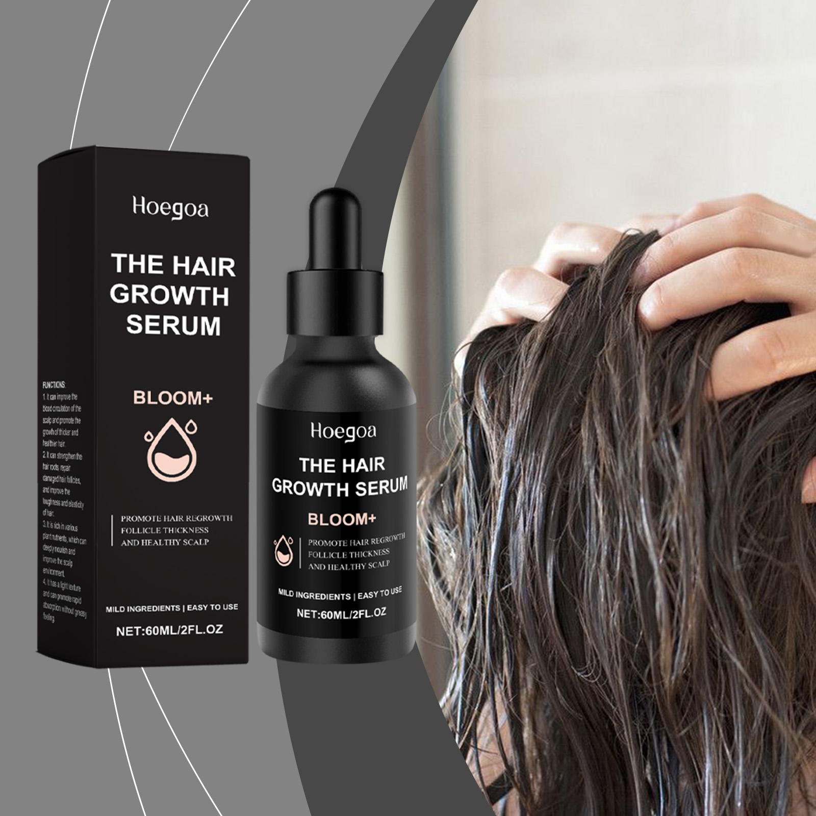 Hair Care Essence Nourishes Hair Follicles Improves Hair Texture Moisturizes Scalp Revitalizes Shiny Tresses