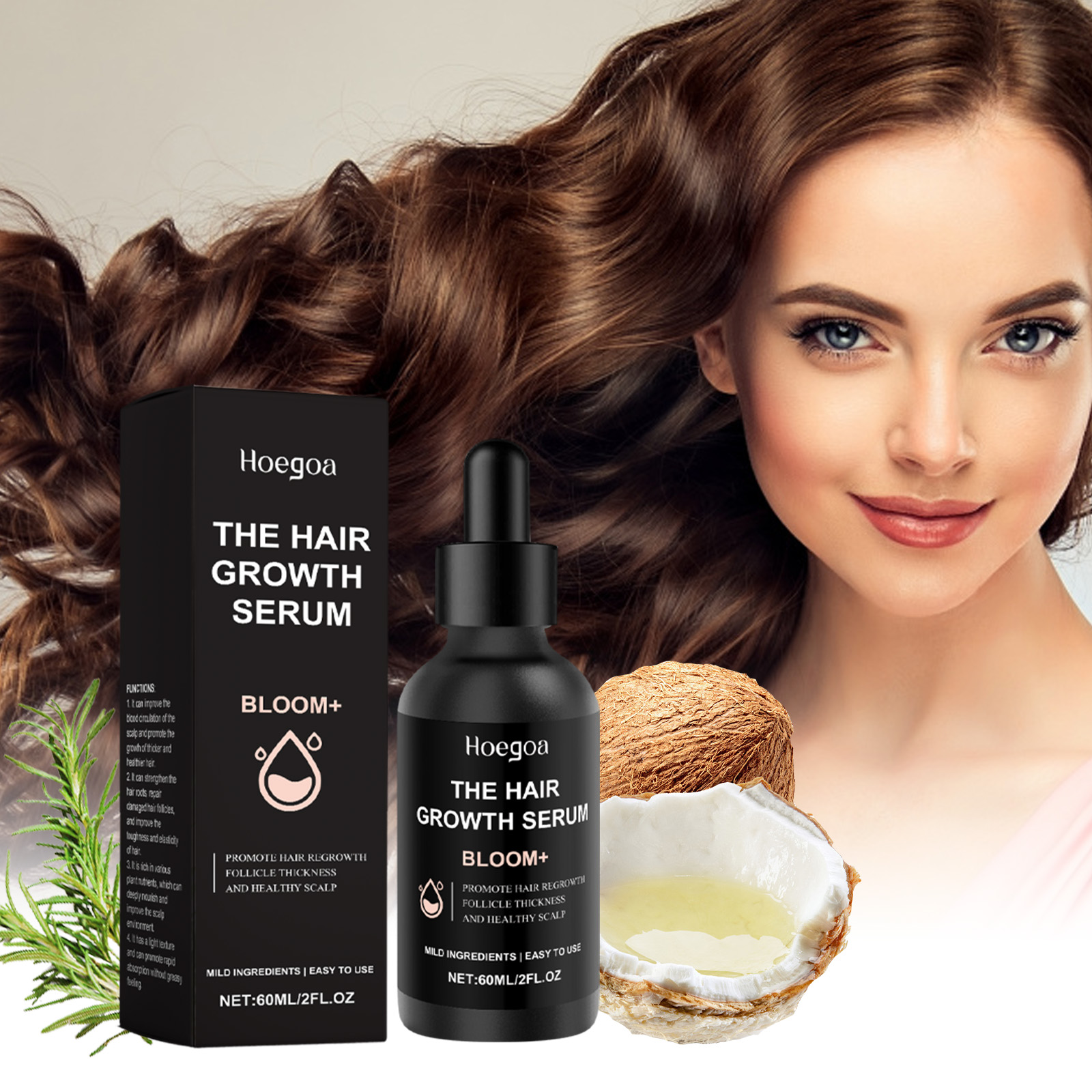 Hair Care Essence Nourishes Hair Follicles Improves Hair Texture Moisturizes Scalp Revitalizes Shiny Tresses