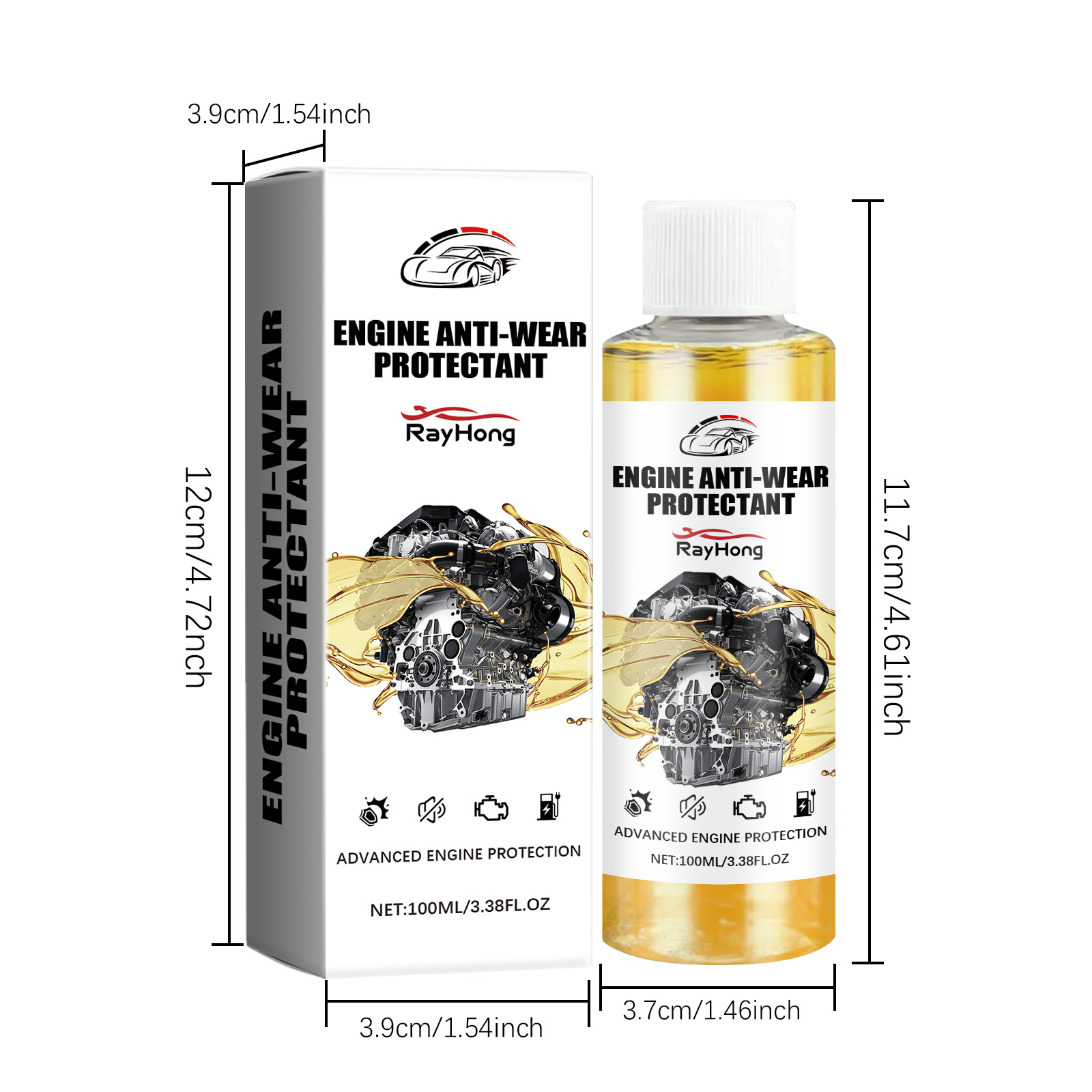 Engine Antiwear Protectant Reduce Noise Stabilize Vibration Anti Rust Car Engine Maintenance Protectant