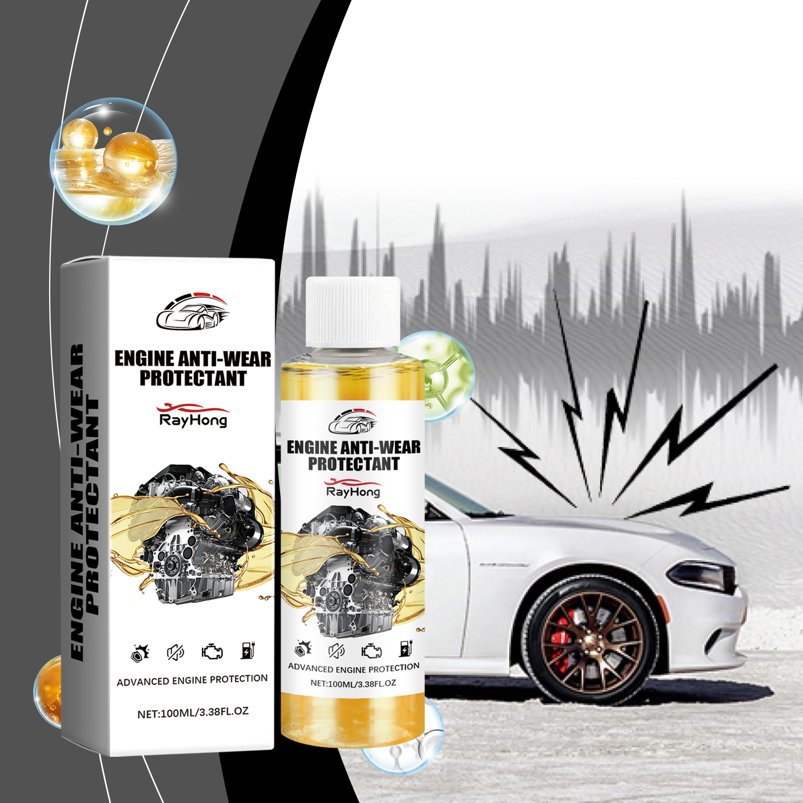 Engine Antiwear Protectant Reduce Noise Stabilize Vibration Anti Rust Car Engine Maintenance Protectant