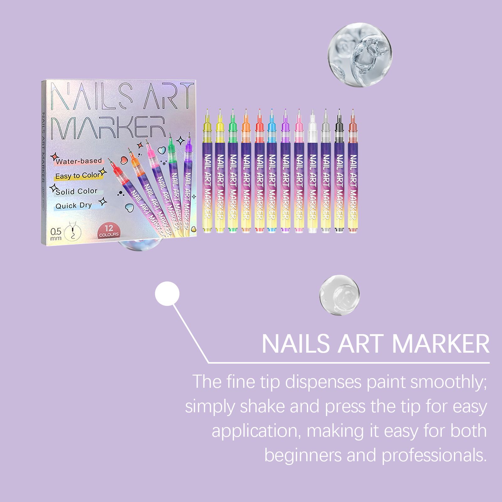 DIY Nail Art Pen - Easy for Beginners - Perfect for Multi-Scene Nail Painting