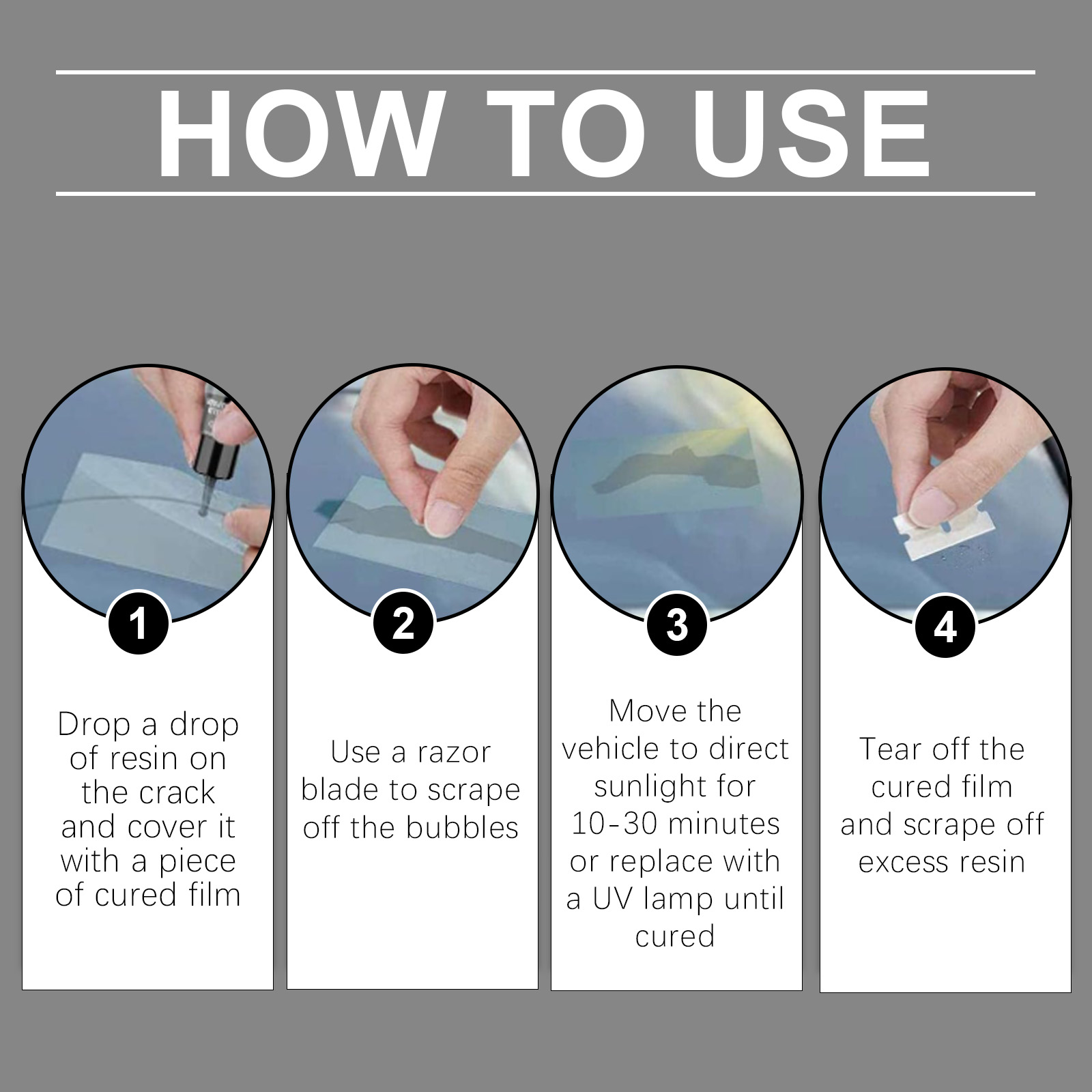 Glass Crack Repair Kit Nanotechnology Windshield Chip Repair Resin For Car Glass Restoration 1 Set