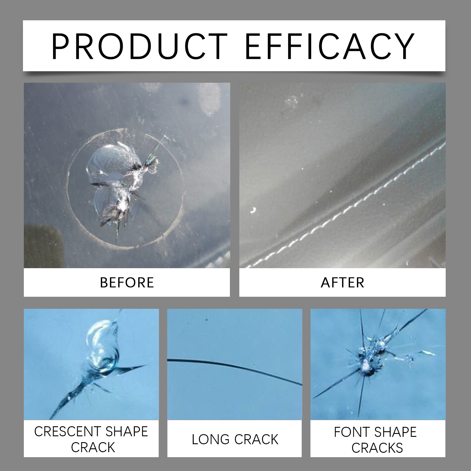Glass Crack Repair Kit Nanotechnology Windshield Chip Repair Resin For Car Glass Restoration 1 Set