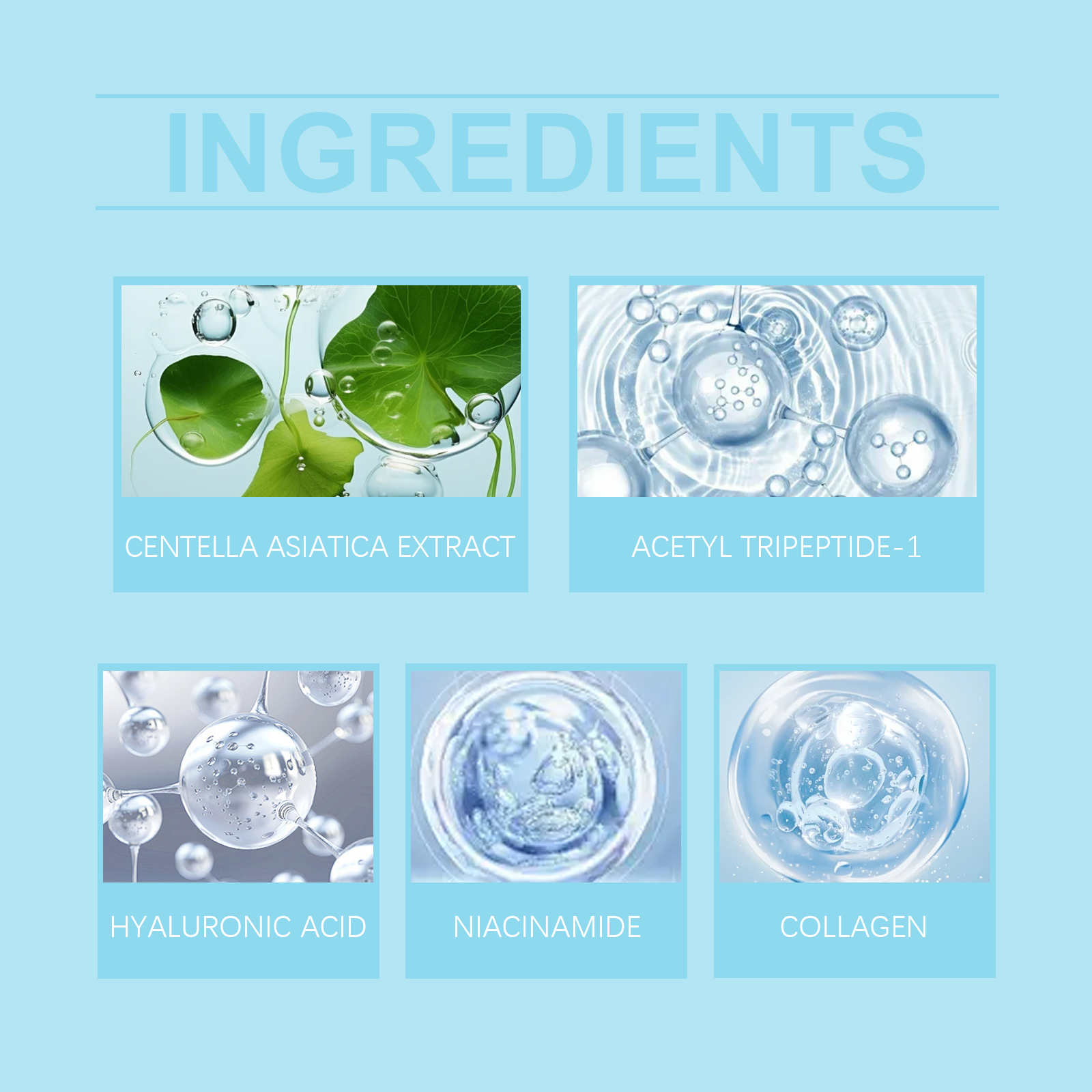 Centella Moisturizing Face Cream Hyaluronic Acid Tripeptide Hydrating For All Skin Types Daily Nourishing Treatment 1 PCS