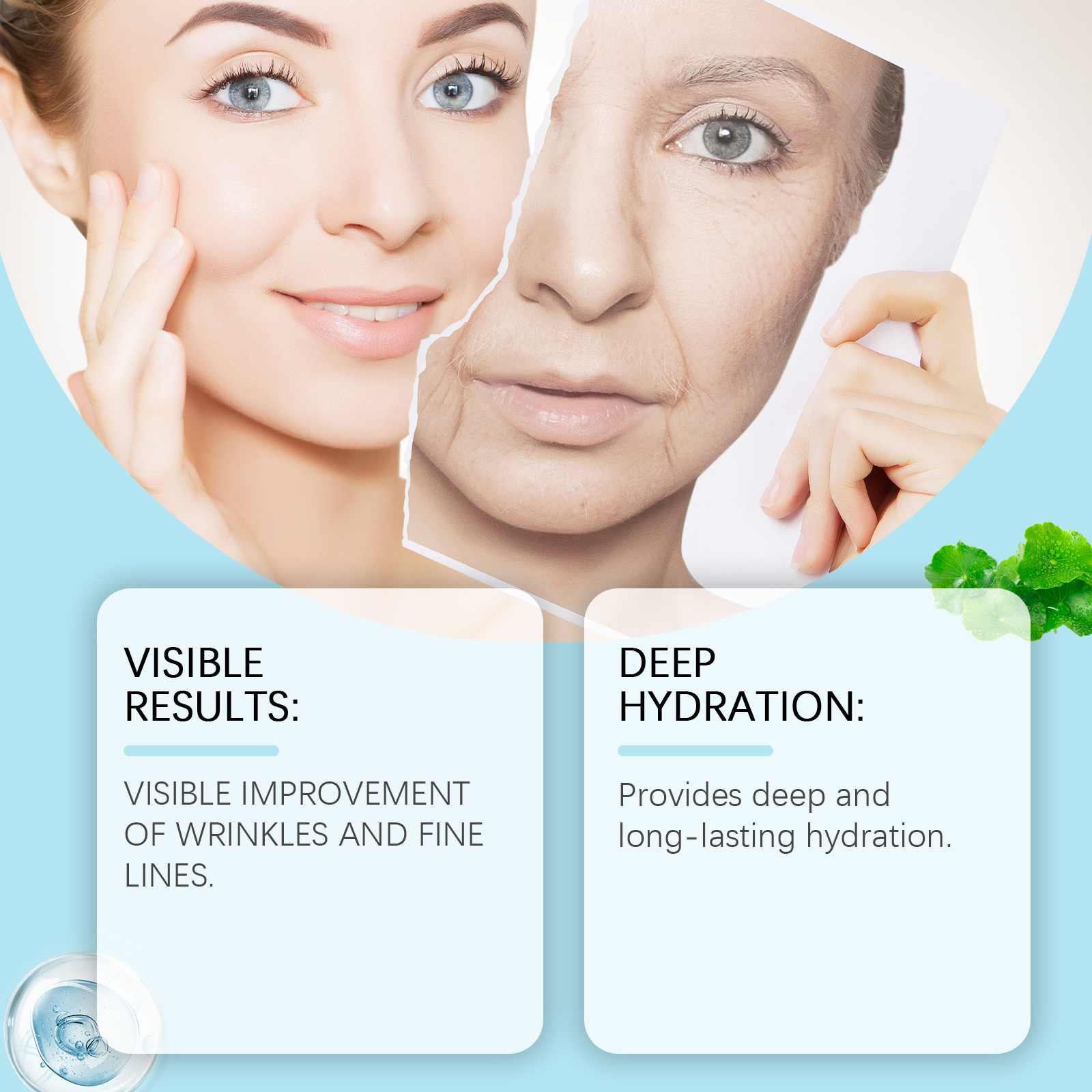Centella Moisturizing Face Cream Hyaluronic Acid Tripeptide Hydrating For All Skin Types Daily Nourishing Treatment 1 PCS