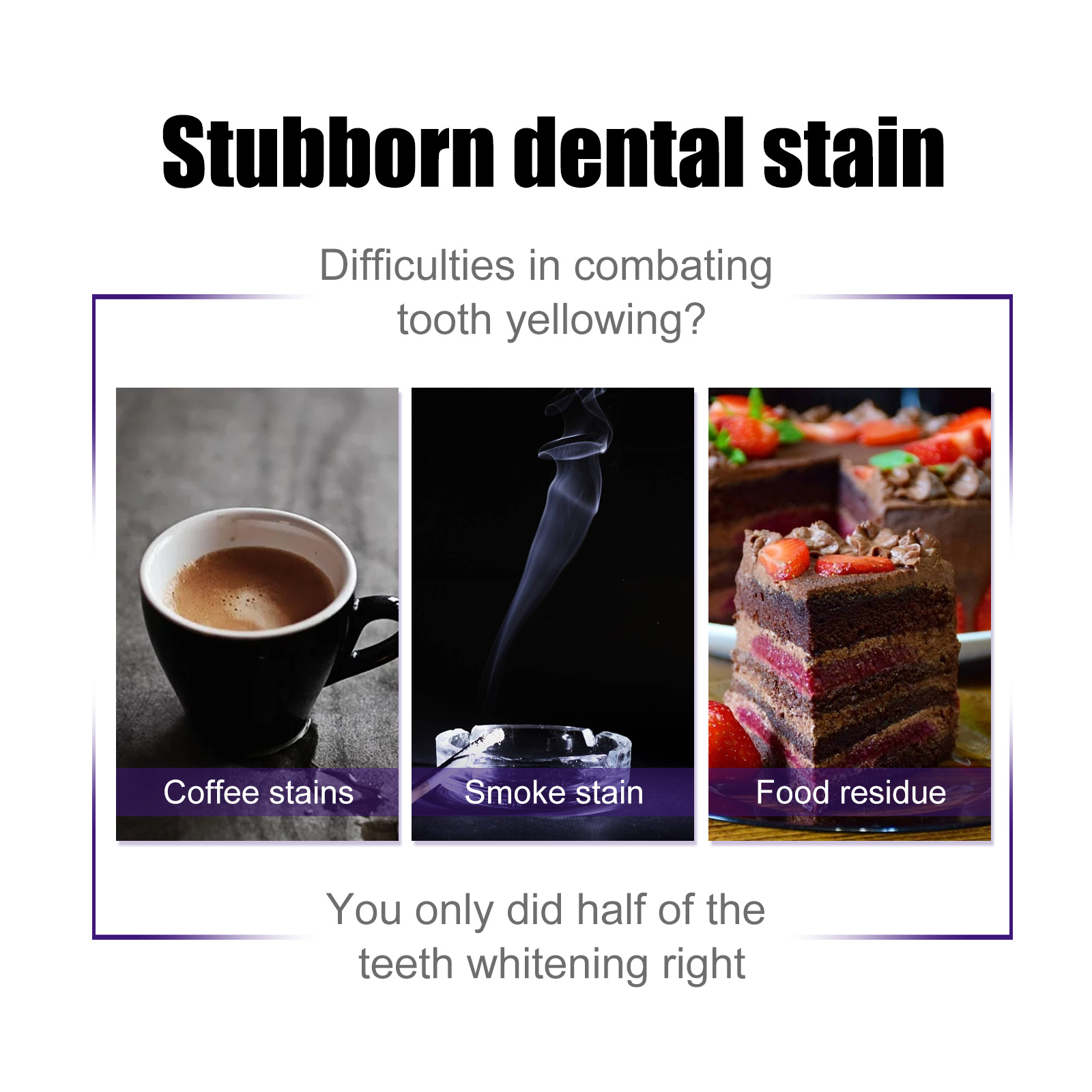 V34 Purple Toothpaste Stain Removal Breath Freshening Gentle Gum Care For Whiter Teeth Daily Oral Hygiene