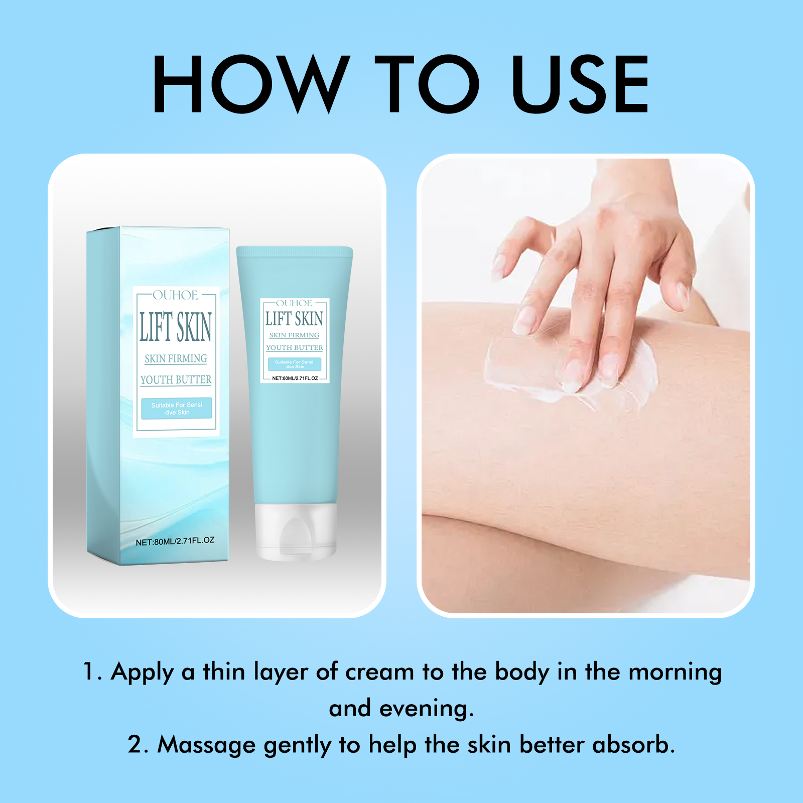 Body Firming Anti Aging Cream Wrinkle Reduction Hyaluronic Acid Niacinamide For Daily Firming And Nourishing Care