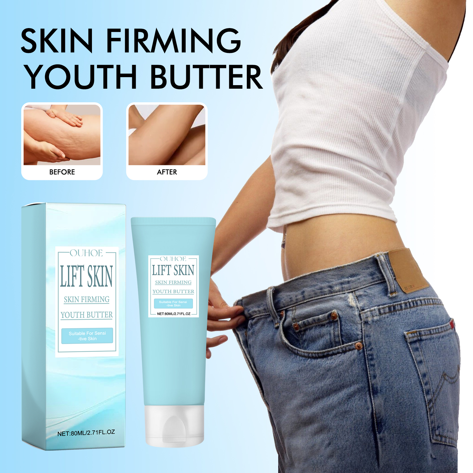 Body Firming Anti Aging Cream Wrinkle Reduction Hyaluronic Acid Niacinamide For Daily Firming And Nourishing Care