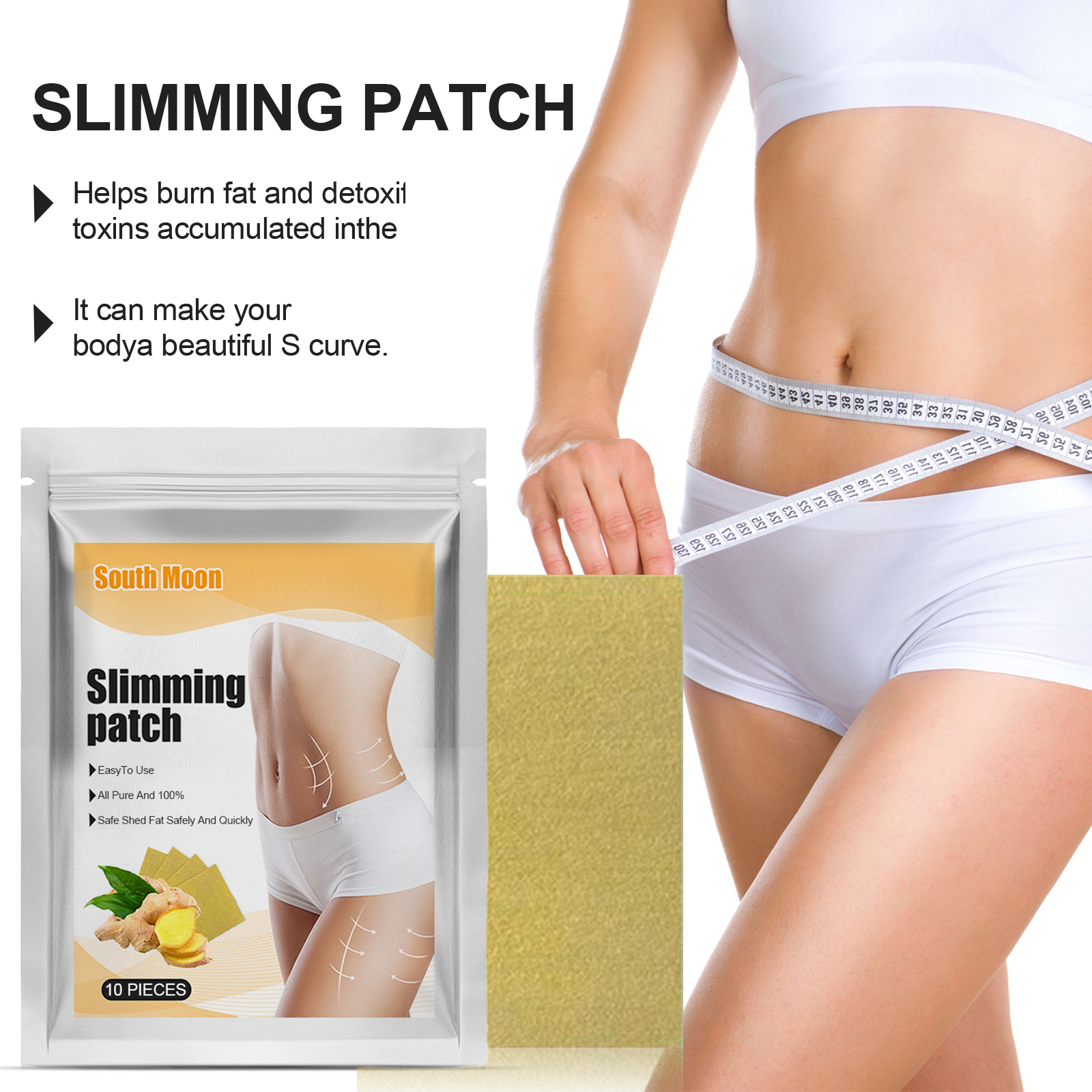 Ginger Body Shaping Patch Lightweight Breathable Firming For Daily Use Skin Comfort And Care 1 PCS