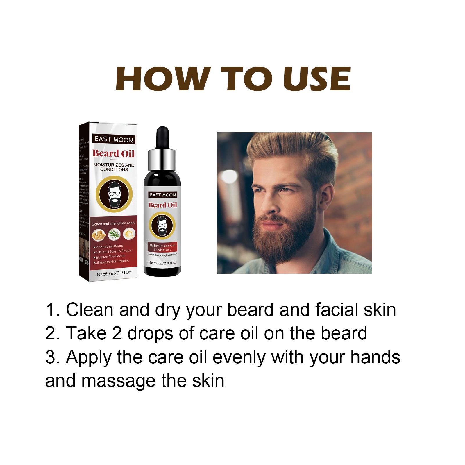 Beard Care Oil For Men Nourishing Strengthening And Softening Daily Grooming Treatment