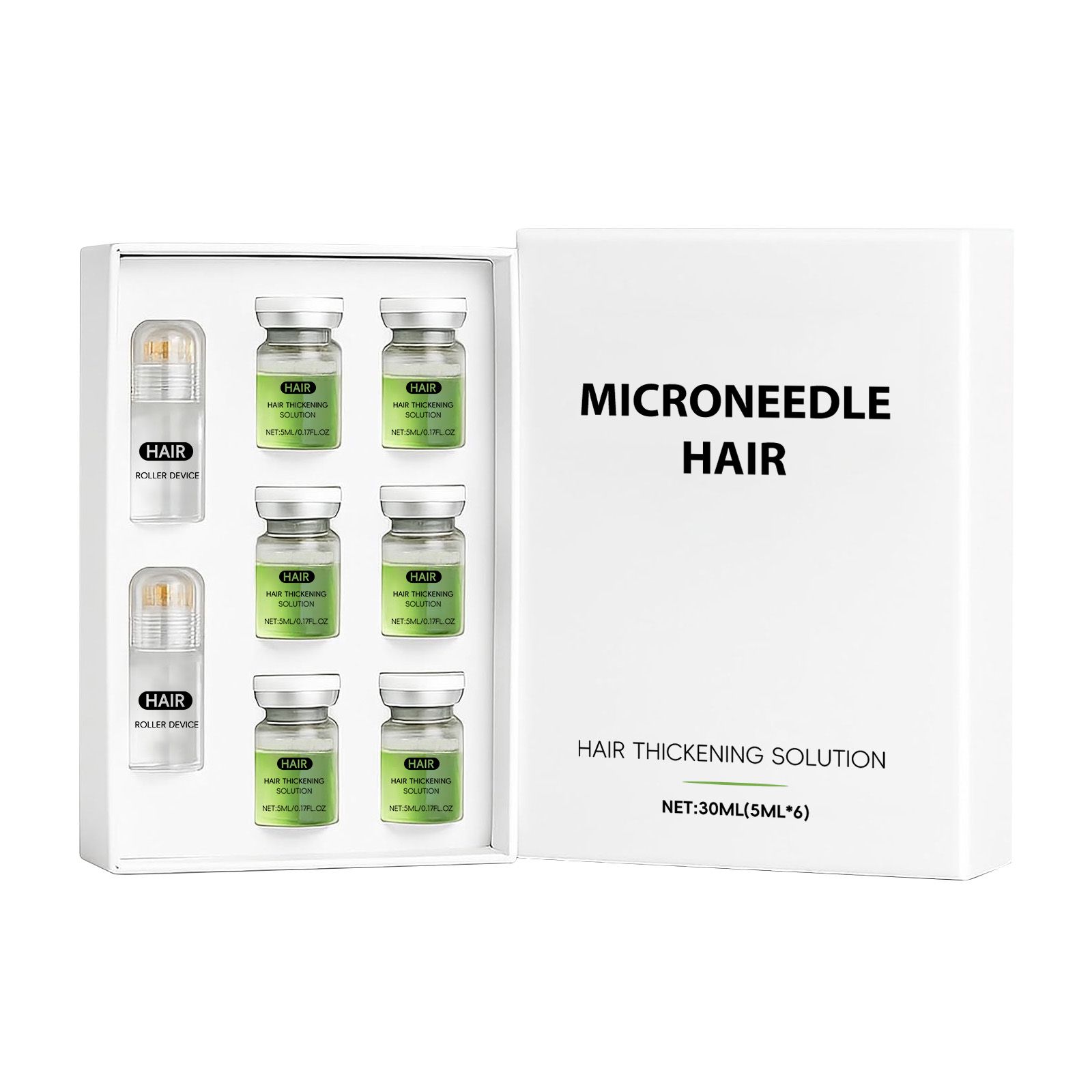 Hair Roller Essence With Microneedle Roller For Scalp Nourishing And Daily Hair Care