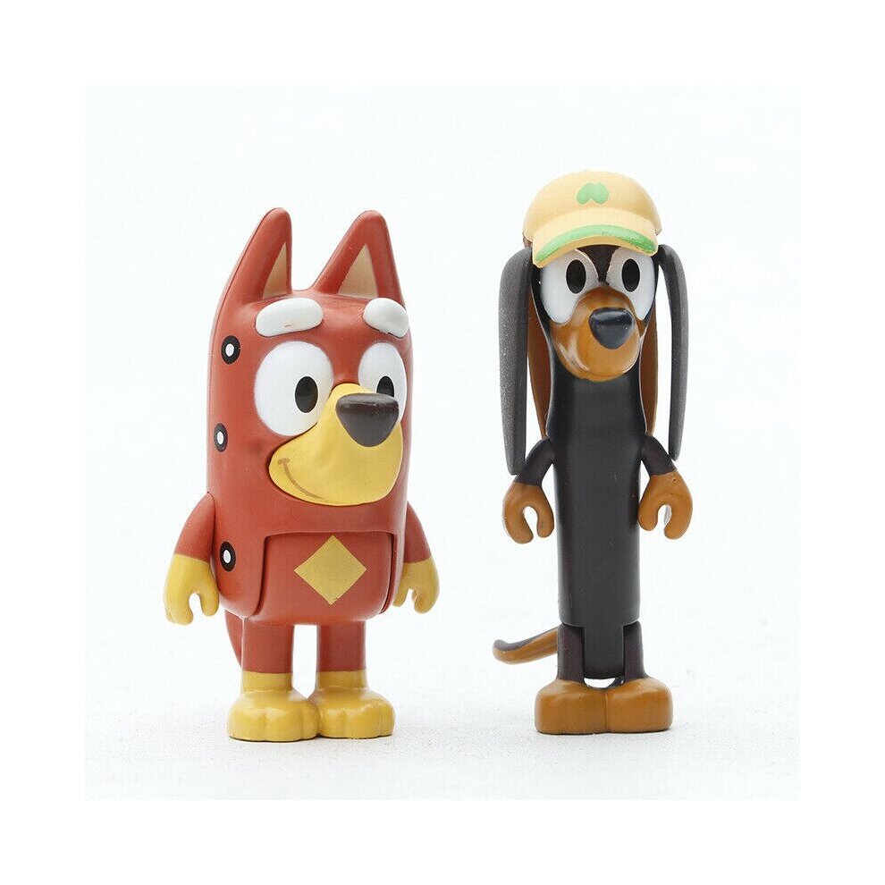 12Pcs Bluey Family And Friends Action Figures Model Toy Set Kids Gift