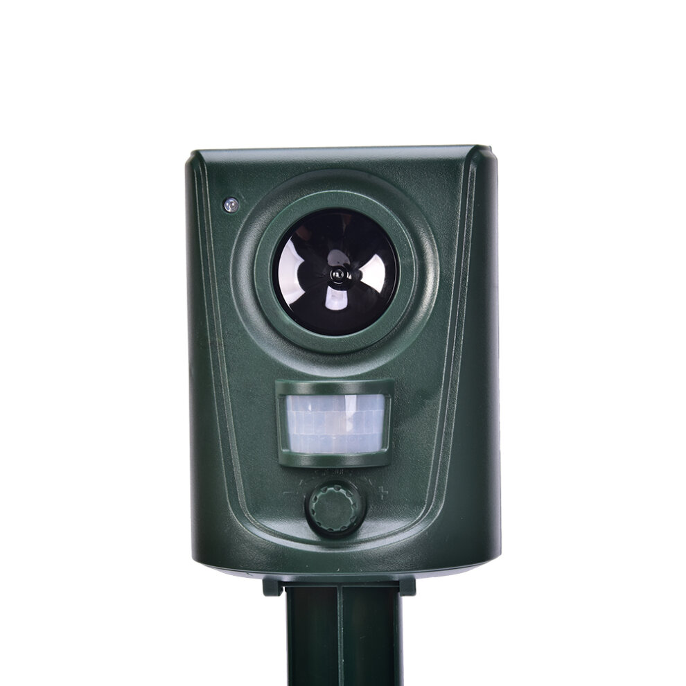 Ultrasonic Solar Cat Dog Repellent Pest Scarer Deterrent Repeller Garden