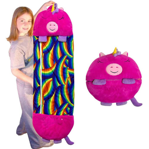 Childrens Sleeping Bag Cotton Plush Lazy Sleeping Bag Pillow Anti kick Quilt One Piece Pajamas