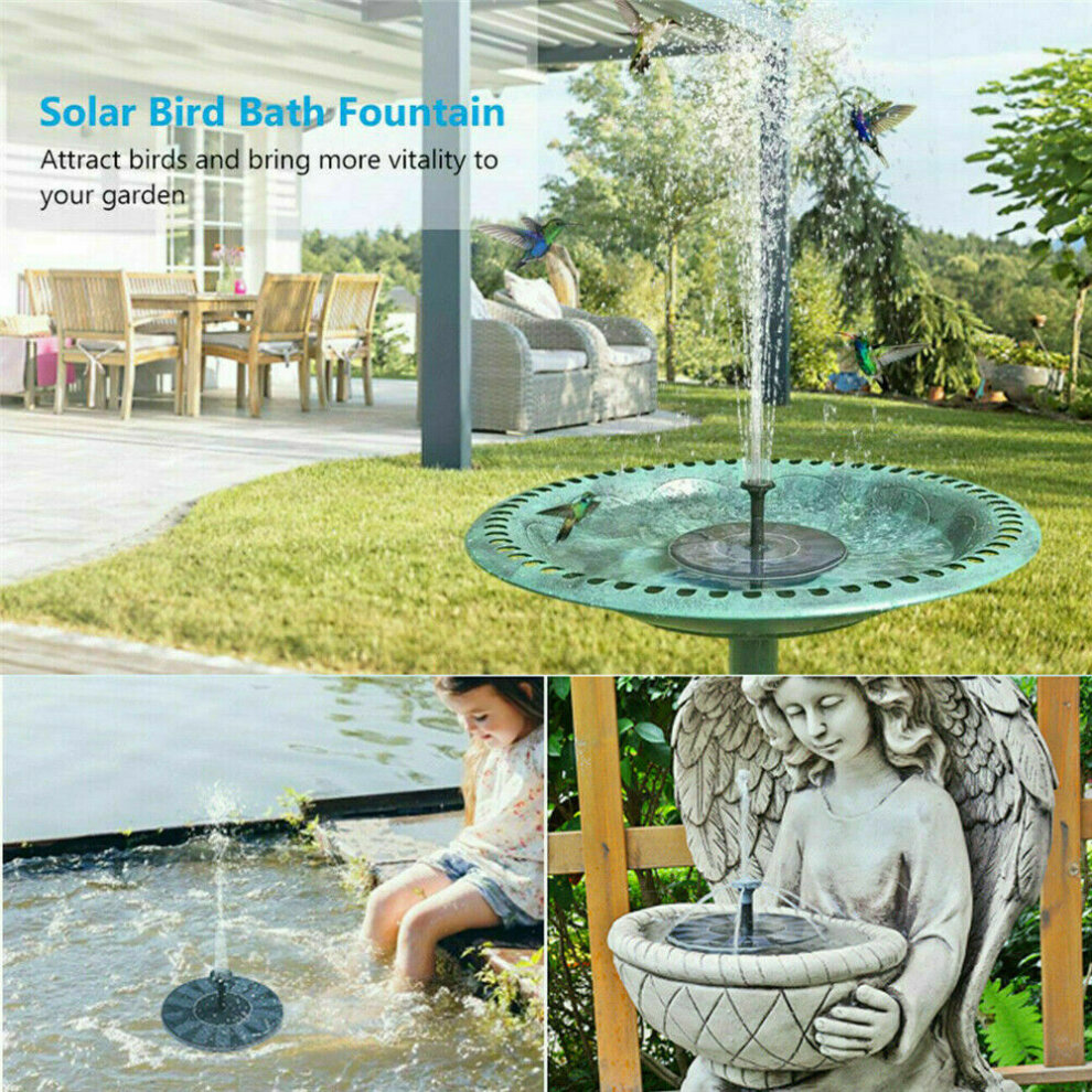 Solar Powered Fountain Water Pumps Floating Garden Pond Pool Fish Bird Bath UK