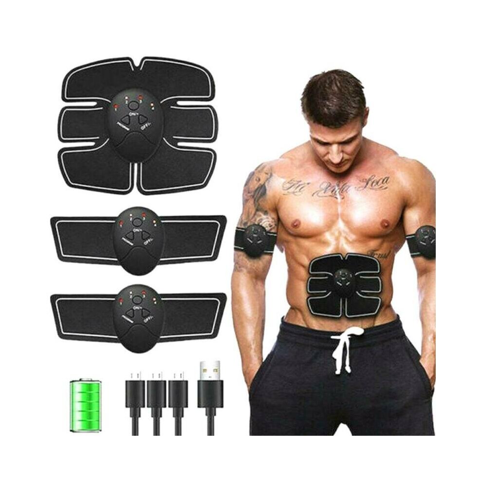 Rechargeable Trainer Stimulator Abdominal Muscle Train Fitness EMS Toning Belt