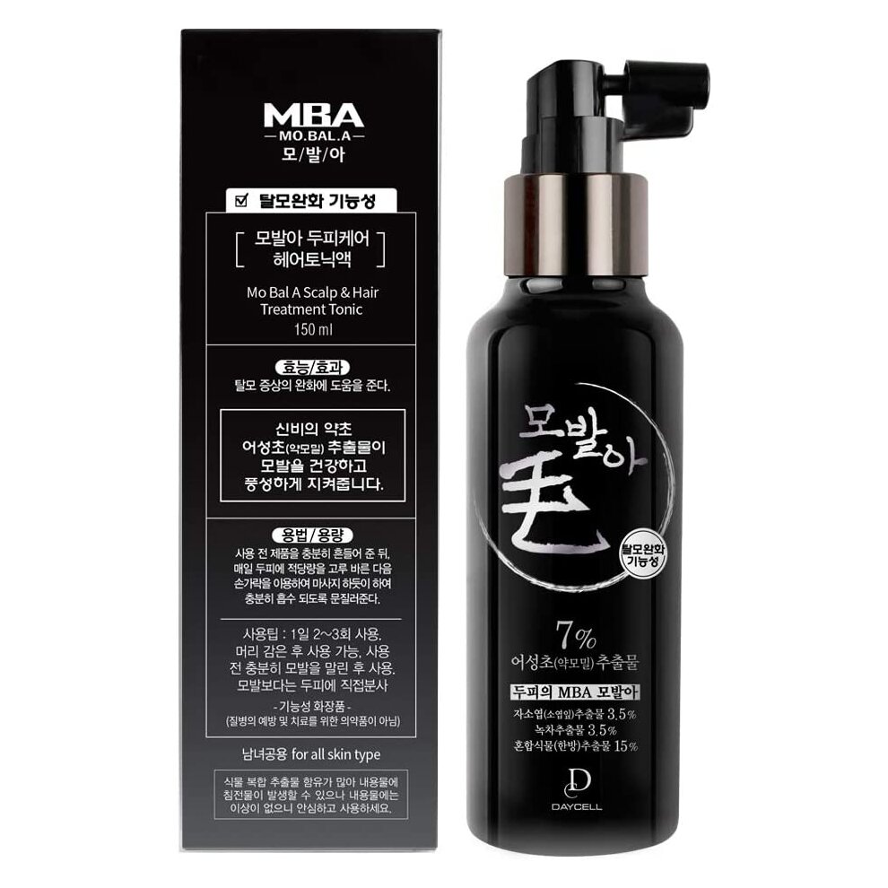 Daycell MOBALA Korean Natural Herbal Hair Repair Regrowth and Scalp Skin Dandruff Treatm for Hair Loss Prevention 150ml