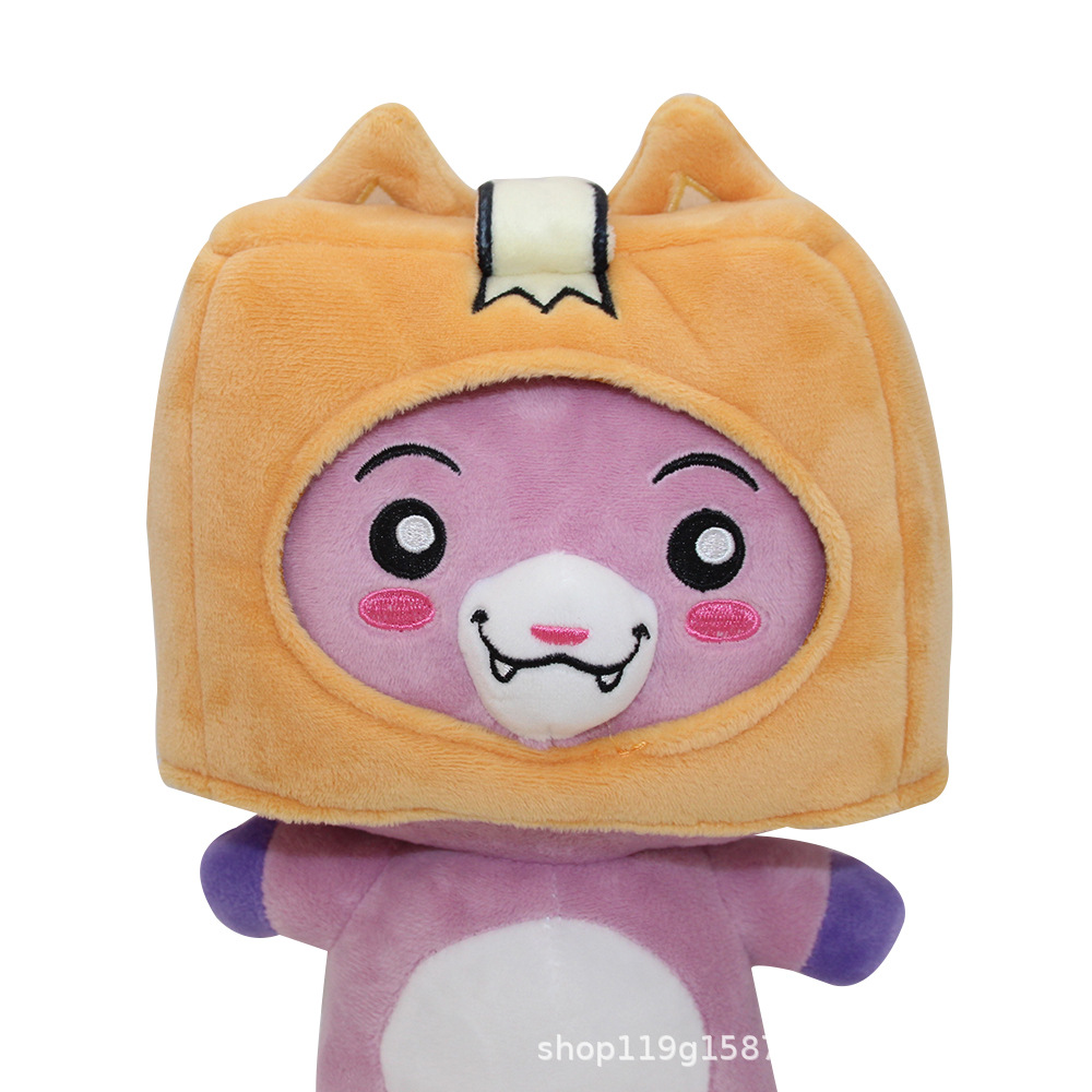 Lankybox Plush Toy Detachable Boxy Foxy Rocky 3pcs Set  Birthday Gifts For Kids and Fans Valentine Gifts for Her Car Office Room Decoration Soft Pillow Great Collections for Cartoon Fans
