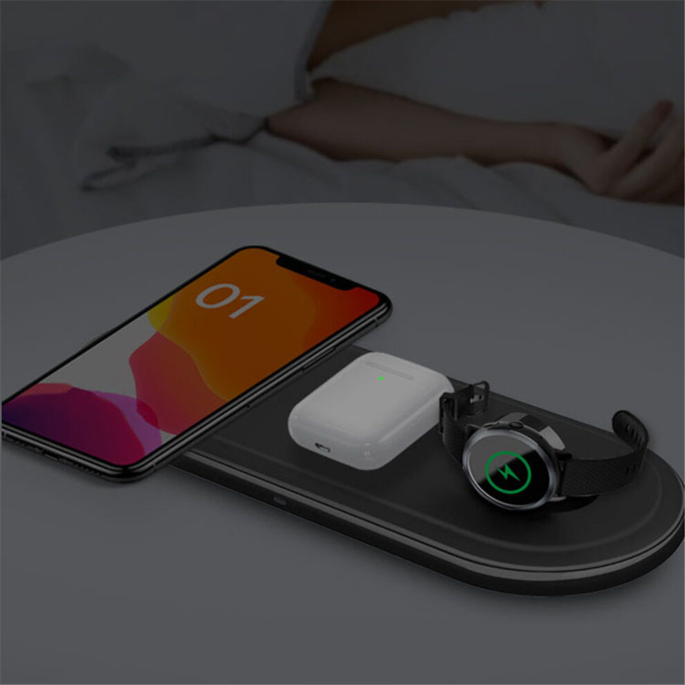 (White) Multi-function 3 in 1 Wireless Charger For Iphone