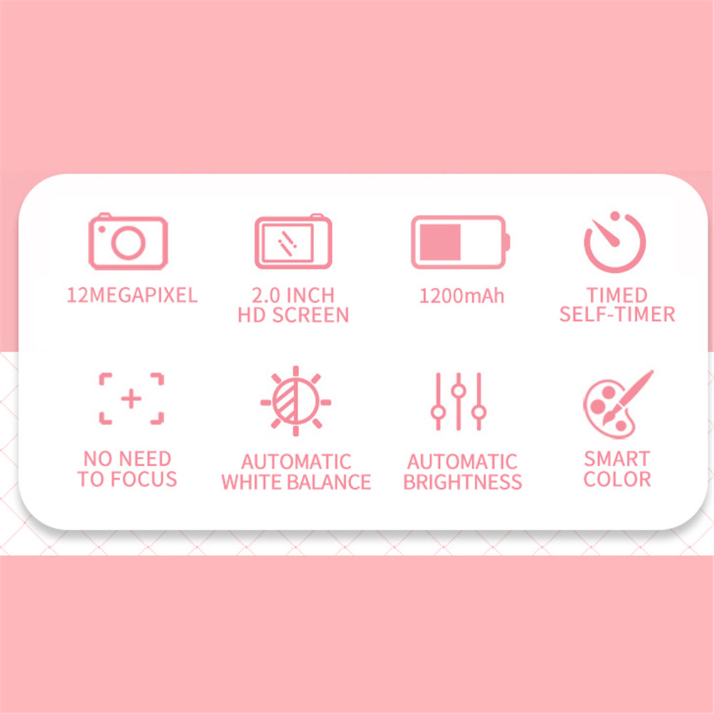 (Yellow) Kids Digital Camera HD Screen Camera Video Toys Kids Portable Cute Cartoon Camera HD 1080P for Outdoor Photography Activity Kids Birthday Chrsitmas Gift