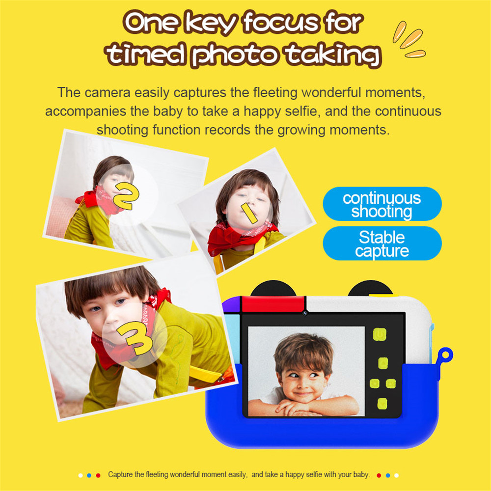 (Yellow) Digital Camera Kids Mini Rechargeable Toy Children Camera Toy Video Camera Camcorder Recorder with 32GB Card Birthday Christmas New Year Gift for Age 3 4 5 6 7 8 9 Year Old Toddler Girls Boys