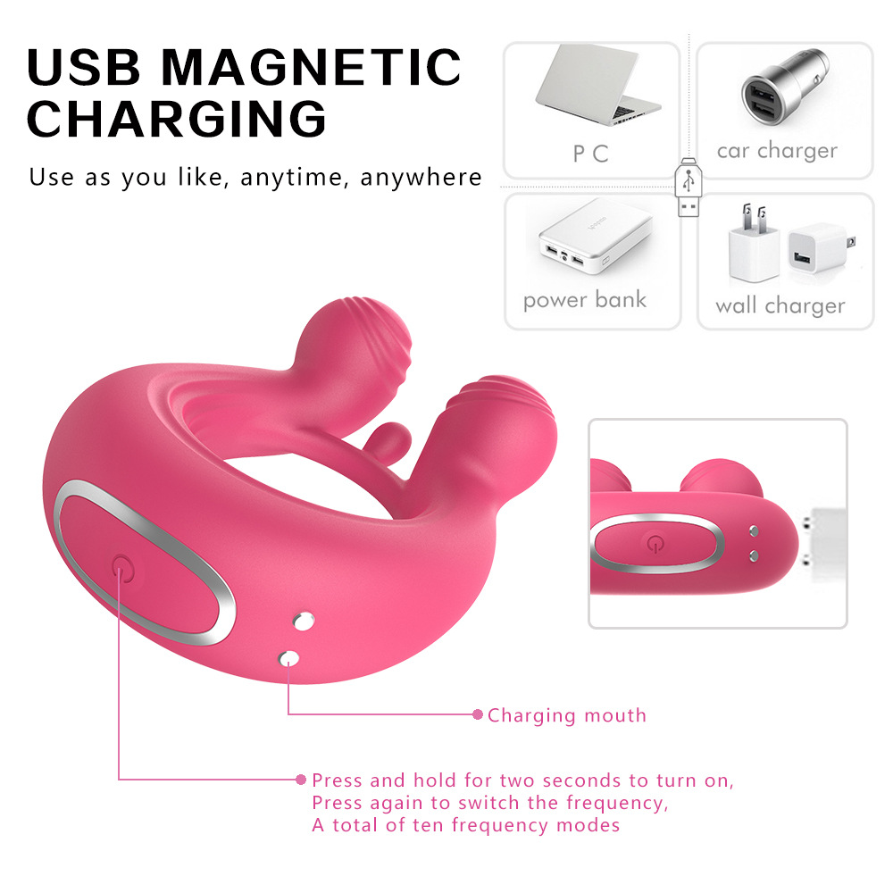 Cock Ring Vibrator Massager Adult Sexual Products with APP Remote Control and Double Shock for Male Personal Massage Black