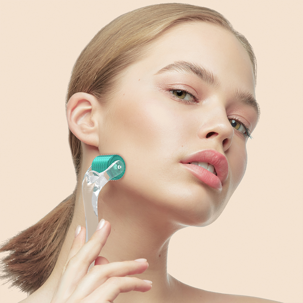(0.2mm) Derma Roller DRS 192 Face Massage Roller Titanium Microneedling Roller for Stimulate Beard