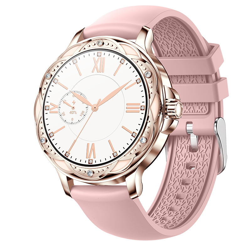 (Pink) Smart Watch Fitness Tracker Blood Pressure Heart Rate Women Sport Watches Oxygen Ladies Wristwatch For Android iOS