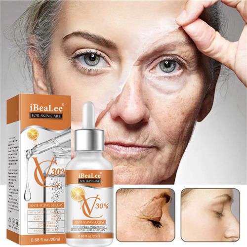 Vitamin C Anti Aging Serum Anti-Wrinkle Fades Fine Lines Face Essence