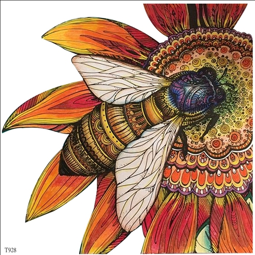 Bumblebee Flower Wooden Puzzle Unique Animal Shape Puzzle Colorful Jigsaw