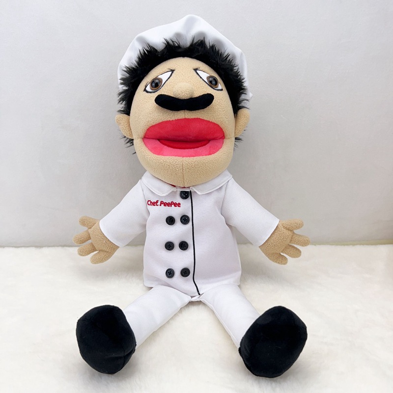 (Jeffy) Jeffy Puppet Soft Plush Toy and His Sister Feebee Puppet Plush Toy Doll, Mischievous Funny Puppets Toy Hand Puppet with Working Mouth for Play House Birthday Christmas Halloween Party Gift for Kid