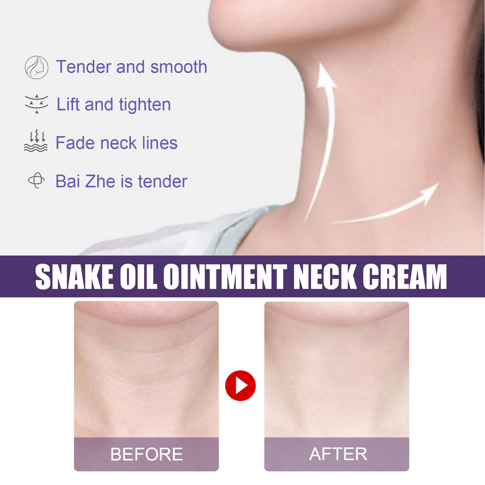 Snake Oil Ointment Neck Cream Anti Wrinkle MoisturizerBalm Lightening Smoothing Tightening Smoothing Whitening Hydrating Face Skin Lifting
